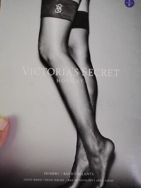 Victoria's Secret Purple Sheer Thigh Highs with Logo Band
